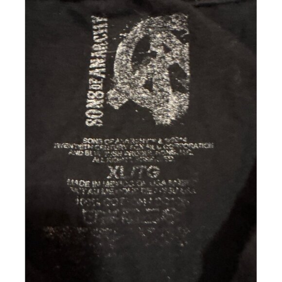 Sons Of Anarchy XL SAMBEL Black Green T-Shirt Grim Reaper & Shamrock Design - Picture 3 of 5